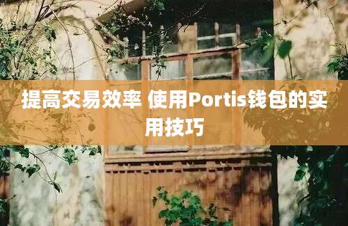 提高交易效率 使用Portis钱包的实用技巧