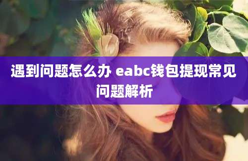 遇到问题怎么办 eabc钱包提现常见问题解析