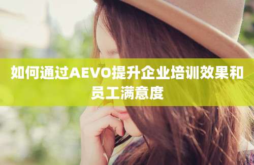 如何通过AEVO提升企业培训效果和员工满意度