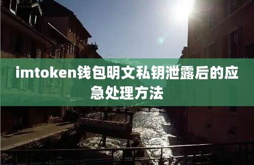 imtoken钱包明文私钥泄露后的应急处理方法