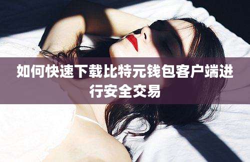 如何快速下载比特元钱包客户端进行安全交易