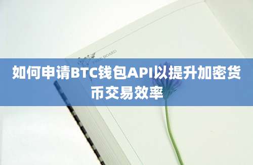 如何申请BTC钱包API以提升加密货币交易效率