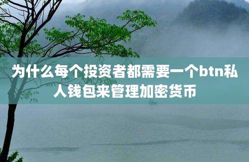 为什么每个投资者都需要一个btn私人钱包来管理加密货币