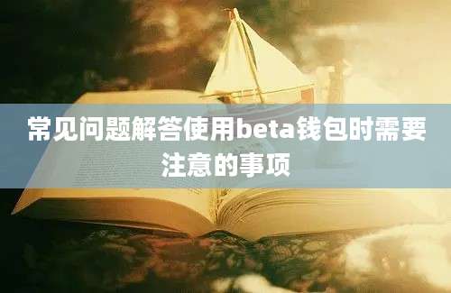 常见问题解答使用beta钱包时需要注意的事项