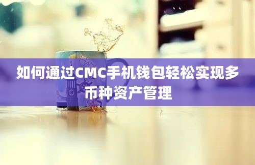 如何通过CMC手机钱包轻松实现多币种资产管理